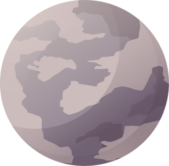 Mercury planet cartoon illustration